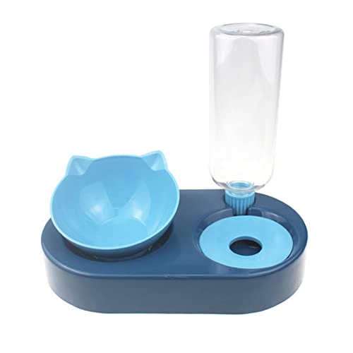 Futternapf Katze Automatische Katzenschüssel Wasserspender Wasseraufbewahrungstier Hund Katze Lebensmittelschüssel Lebensmittelbehälter mit Bonerer PET Waterer- Geneigter futternapf Katze (Size : DAR von DUnLap