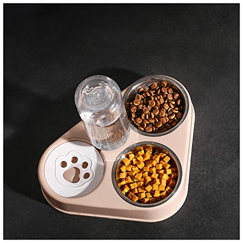 Futternapf Katze Haustierkatze-Schüssel Automatischer Hundeförderer 50 0ml Hund Wasserflasche Katze Food Bowl Pet Edelstahl Doppelschale 3 Schüsseln Katze Zubehör Geneigter futternapf Katze (Color : von DUnLap