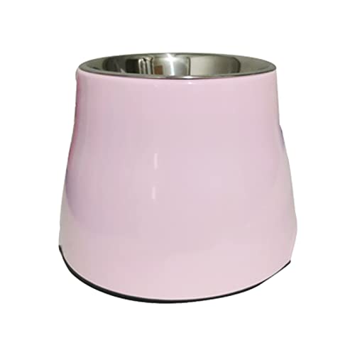 Futternapf Katze Hundefutterhundkatze Haustierfutterschüssel Geneigter futternapf Katze (Color : Pink, Size : 16x8.5cm) von DUnLap