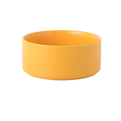 Futternapf Katze Keramik Haustierschüssel Katze Welpen Fütterung liefert Doppel Pet Bowls Hundefutter Wasserzufuhr Hund Zubehör Durable Mehrfarbige Option Geneigter futternapf Katze (Color : Yellow, von DUnLap