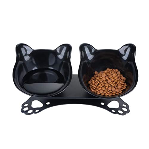 Futternapf katze Rutschfeste katze schüssel transparent durable haustier doppelschüsseln mit ergriffenen stand for katzen hund fahrzeug federgut trinken wasser schüssel Haustiere liefert Geneigter fut von DUnLap