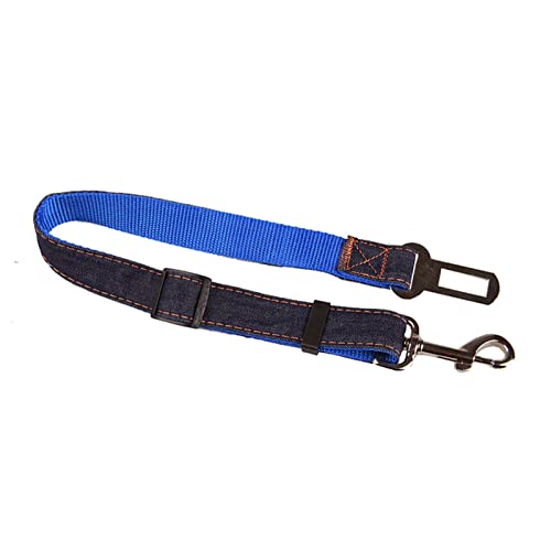 Seil Haustier Einstellbare Welpen Hund Auto Sicherheitsgurte Nylon Haustier Fahrzeug Sicherheitsgurt for Hunde Haustiere liefert Sicherheitshebel Auto Traktion Produkte Haustierleine Mit (Color : Blu von DUnLap