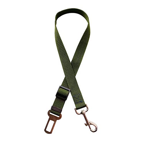 Seil Haustier Haustier liefert Hundekatze Auto Sitzgürtel Bleileine Nylon Sterbar for Pitbull Welpen Kätzchen Katze Teddy Pet Zubehör Reiseclip Haustierleine Mit (Color : Army Green, Size : 45-72cm von DUnLap