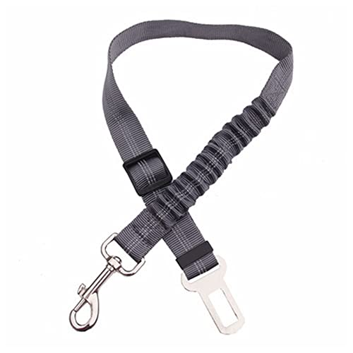 Seil Haustier Haustier liefert Hundekatze Auto Sitzgürtel Bleileine Nylon Sterbar for Pitbull Welpen Kätzchen Katze Teddy Pet Zubehör Reiseclip Haustierleine Mit (Color : Gray, Size : 45-72cm Width von DUnLap