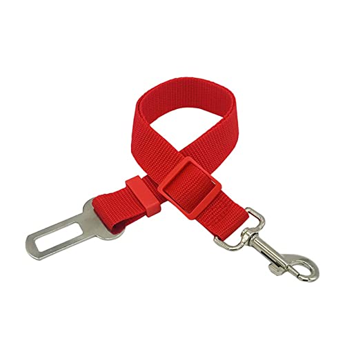 Seil Haustier Nylon Haustiere Sitz Blei Leine Hund Harness Fahrzeug Sicherheitsgurt Pet Katze Zubehör Reiseklammer Verstellbarer Sicherheitsgürtel Haustierleine Mit (Color : Red, Size : Pet car supp von DUnLap