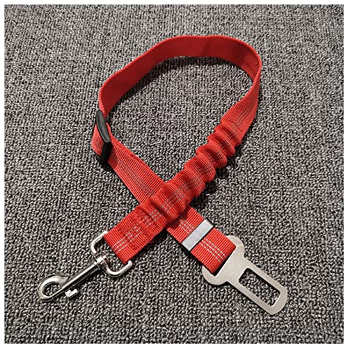 Seil Haustier Pet Supplies Reflektierende Nyloneinziehbare elastische Hundesitzgürtel Pitbull Welpen Fahrzeug Auto Sicherheitshebel Auto Traktion Seilleine Haustierleine Mit (Color : Red, Size : 50- von DUnLap