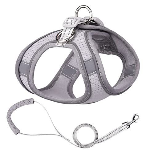 Sicherheitswesten Reflektierende Hundegeschirr Leine Set Nylon Haustier Katze Harness Hundeleine Verstellbare Haustiergurtweste for Welpen Medium Hund Haustierbedarf Reflektierende Westen (Color : Gr von DUnLap