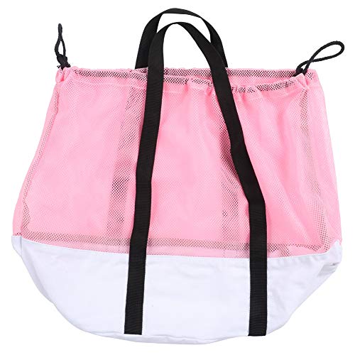 DWENGWUN Tragbare Haustiertasche, Badetragetasche für Katzen, mit Griff für Reisen im Freien, blau-rosa Netzdesign, sicher, atmungsaktiv, praktisch für Katzen unter 6 kg (Pink) von DWENGWUN