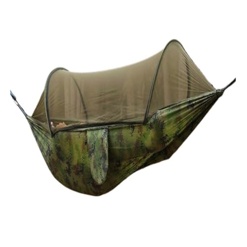 DWZXL Hängematte Anti-Mücken-Hängematte for Den Außenbereich, Doppelte Anti-Überschlag-Insektenschutz-Hängematte, Tragbare Camping-Hängematte Outdoor Hängematte(E,260 * 140cm) von DWZXL