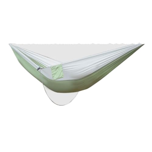 DWZXL Hängematte Anti-Überschlag-Pole-Hängematte, Outdoor-Camping, Einzel-Doppelt, Vergrößert, Verdickt, Fallschirmtuch, Camping-Hängematte Outdoor Hängematte(Gray,A) von DWZXL