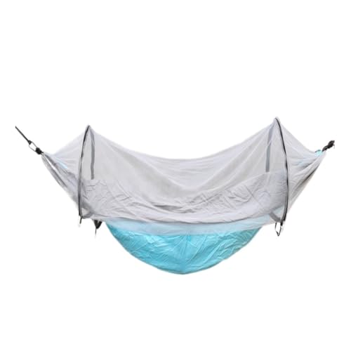 DWZXL Hängematte Automatisches Moskitonetz, Anti-Rollover-Hängematte, Fallschirm, Bunis Spinning Camping Freizeit-Doppel-Hängesessel Outdoor Hängematte(Gray) von DWZXL