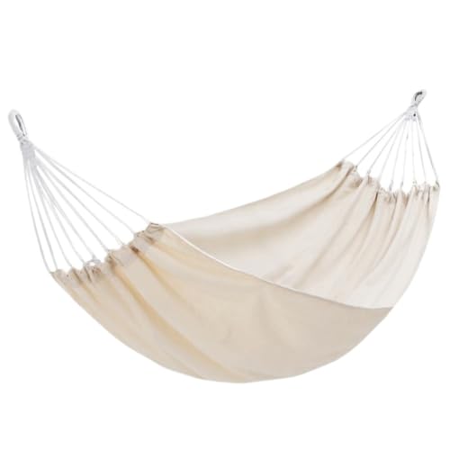 DWZXL Hängematte Beige Hängematte Outdoor Swing Sommer Camping W Anti-Rollover Home Indoor Einzel-Doppel-Schlafsaal for Erwachsene Outdoor Hängematte(Beige,A) von DWZXL