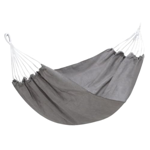 DWZXL Hängematte Beige Hängematte Outdoor Swing Sommer Camping W Anti-Rollover Home Indoor Einzel-Doppel-Schlafsaal for Erwachsene Outdoor Hängematte(Gray,A) von DWZXL