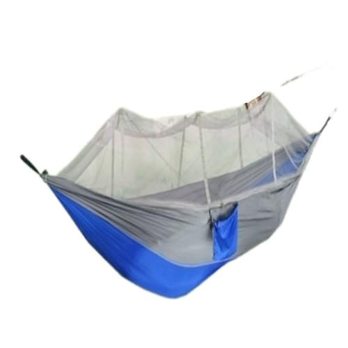 DWZXL Hängematte Camping Hängematte Outdoor Camping Tragbare Einzel Fallschirm Tuch DREI-Farbe Gürtel Anti-mücken Hängematte Outdoor Hängematte(D) von DWZXL