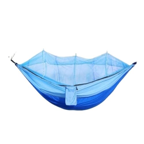 DWZXL Hängematte Camping Hängematte Outdoor Camping Tragbare Einzel Fallschirm Tuch DREI-Farbe Gürtel Anti-mücken Hängematte Outdoor Hängematte(E) von DWZXL