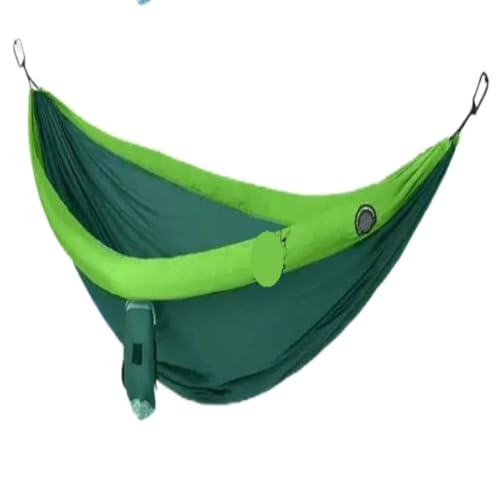 DWZXL Hängematte Doppelte Aufblasbare Hängematte, Outdoor-Schaukel, Anti-Überschlag, Outdoor-Camping, Outdoor, Mückensicher Und Langlebig Outdoor Hängematte(Green,A) von DWZXL