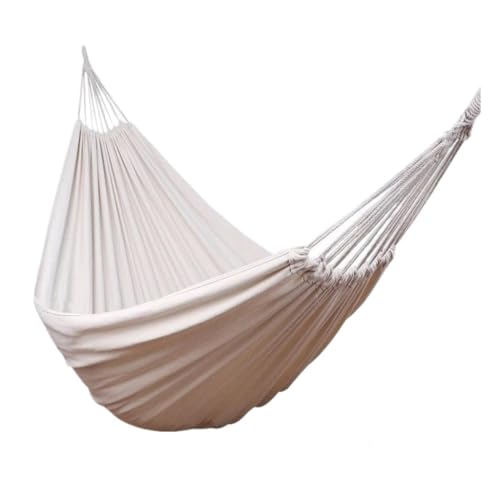 DWZXL Hängematte Doppelte Strand-Hängematte for Drinnen Und Draußen, Camping-Schaukel, Tragbare Leinwand, Balkon, Faule Hof-Hängematte, Hängesessel Outdoor Hängematte(A) von DWZXL