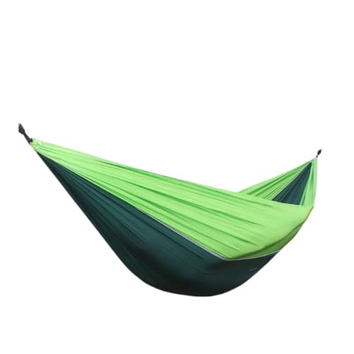 DWZXL Hängematte Einzel-/Doppelhängematte Aus Fallschirmtuch for Den Außenbereich, Leichte, Atmungsaktive Schaukel, Tragbare Camping-Hängematte Outdoor Hängematte(Green) von DWZXL