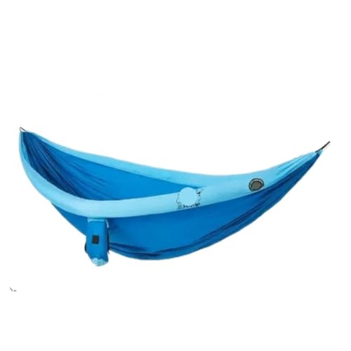 DWZXL Hängematte Einzel-Doppel-aufblasbare Hängematte im Freien, Schaukel for Erwachsene, Anti-Überschlag, Outdoor-Camping, Anti-Mücken, langlebig Outdoor Hängematte(Blue,B) von DWZXL