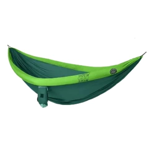 DWZXL Hängematte Einzel-Doppel-aufblasbare Hängematte im Freien, Schaukel for Erwachsene, Anti-Überschlag, Outdoor-Camping, Anti-Mücken, langlebig Outdoor Hängematte(Green,A) von DWZXL