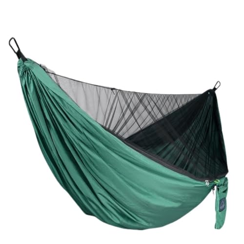 DWZXL Hängematte Hängematte Fallschirmtuch Outdoor Anti-Rollover Camping Huwai Schaukel Mit Moskitonetz Netzbett Outdoor Erwachsene Outdoor Hängematte(B) von DWZXL