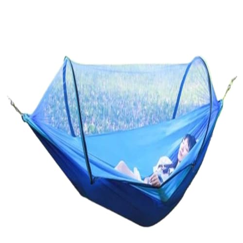 DWZXL Hängematte Hängematte Mit Moskito-Konto, Outdoor, Camping, Innenbereich, Anti-Mücken-Schlafen, Doppelter Anti-Überschlag Im Freien Outdoor Hängematte(Blue) von DWZXL