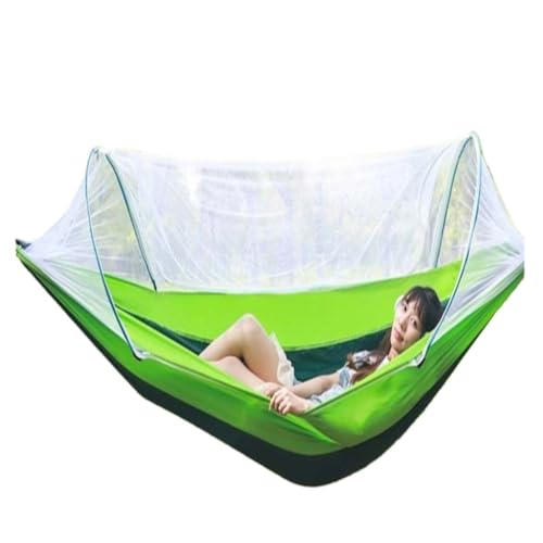 DWZXL Hängematte Hängematte Mit Moskito-Konto, Outdoor, Camping, Innenbereich, Anti-Mücken-Schlafen, Doppelter Anti-Überschlag Im Freien Outdoor Hängematte(Green) von DWZXL