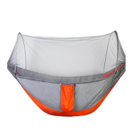 DWZXL Hängematte Hängematte Mit Moskito-Konto, Outdoor, Camping, Innenbereich, Anti-Mücken-Schlafen, Doppelter Anti-Überschlag Im Freien Outdoor Hängematte(Orange) von DWZXL