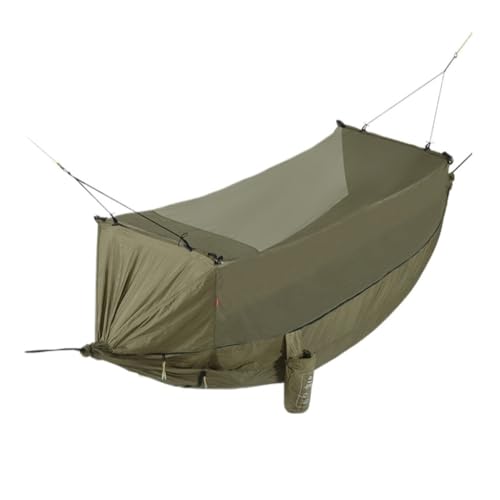 DWZXL Hängematte Hängematte Outdoor Camping Outdoor Camping Doppelschichtige Anti-Mücken-Hängematte Atmungsaktives Hängendes Baumzelt Outdoor Hängematte(Green) von DWZXL