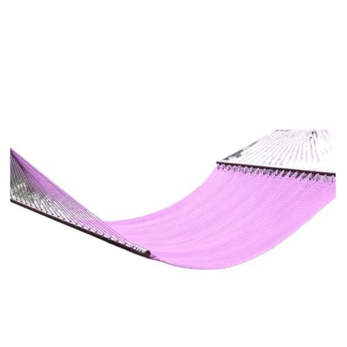 DWZXL Hängematte Karibische Hängematte, Super Tragkraft, Tragbar, Innen, Außen, Camping, Einzel- Und Doppelhängematte Outdoor Hängematte(Purple) von DWZXL