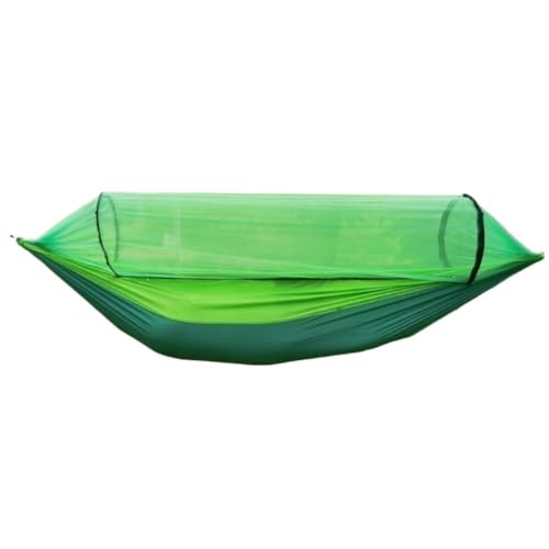 DWZXL Hängematte Outdoor Camping Anti-Rollover Swing Ultraleichte, Atmungsaktive Anti-Moskitonetz-Bett-Sonnenschutz-Camping-Hängematte Outdoor Hängematte(Green) von DWZXL