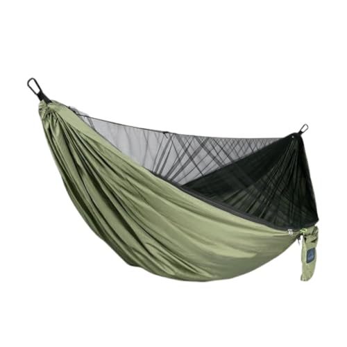 DWZXL Hängematte Outdoor Hängematte Fallschirm Tuch Outdoor Anti-Rollover Camping Schaukel Mit Moskito Net Net Bett Outdoor Erwachsene Outdoor Hängematte(Bronze) von DWZXL