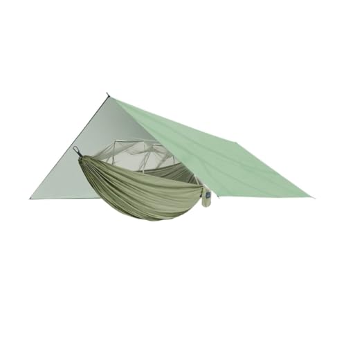 DWZXL Hängematte Outdoor Moskitonetz Hängematte Anti-Moskito Baldachin Zelt Set wasserdicht tragbare Sonnenschirm Camping Outdoor Outdoor Hängematte(Green,L) von DWZXL