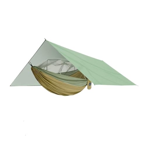 DWZXL Hängematte Outdoor Moskitonetz Hängematte Anti-Moskito Baldachin Zelt Set wasserdicht tragbare Sonnenschirm Camping Outdoor Outdoor Hängematte(Yellow,L) von DWZXL