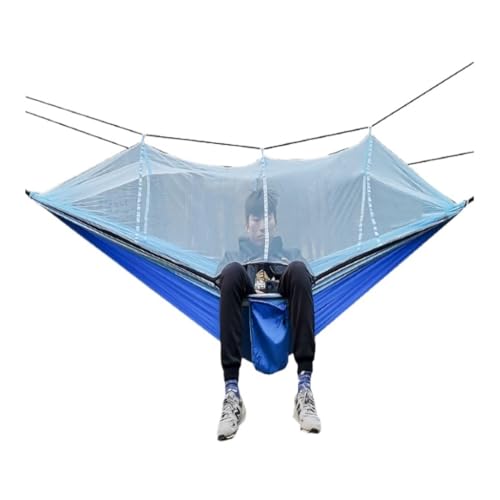 DWZXL Hängematte Outdoor Moskitonetz Hängematte Anti-Moskito Hängematte Nylon Seide Gesponnen Indoor Camping Outdoor Hängematte Tragbar Outdoor Hängematte(Blue) von DWZXL