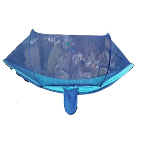 DWZXL Hängematte Outdoor Supplies Fallschirm-Hängematte Mit Moskitonetz, Anti-Mücken-Nylon-Einzel- Und Doppel-Camping-Hängematte Outdoor Hängematte(Blue) von DWZXL