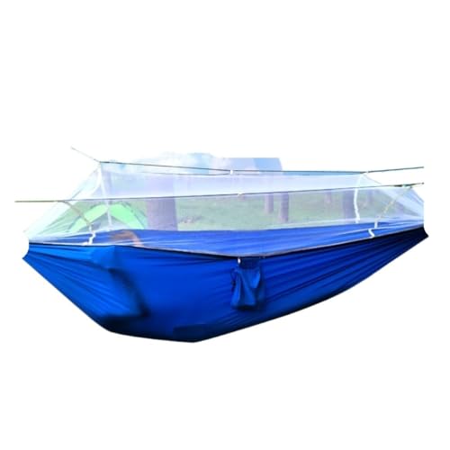 DWZXL Hängematte Schnell Zu Öffnende Moskitonetz-Hängematte, Outdoor, Anti-Überschlag, Einzel- Und Doppel-Outdoor-Camping, Anti-Mücken Outdoor Hängematte(Blue) von DWZXL