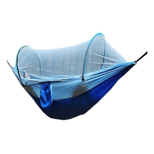 DWZXL Hängematte Schnell Zu Öffnende Moskitonetz-Hängematte, Outdoor, Anti-Überschlag, Einzel- Und Doppel-Outdoor-Camping, Anti-Mücken Outdoor Hängematte(Blue,B) von DWZXL