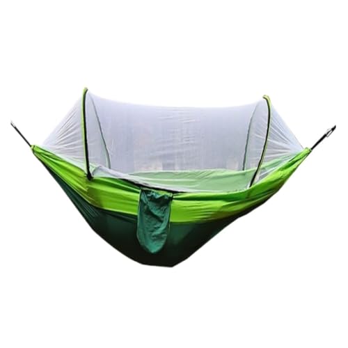 DWZXL Hängematte Schnell Zu Öffnende Moskitonetz-Hängematte, Outdoor, Anti-Überschlag, Einzel- Und Doppel-Outdoor-Camping, Anti-Mücken Outdoor Hängematte(Green,A) von DWZXL