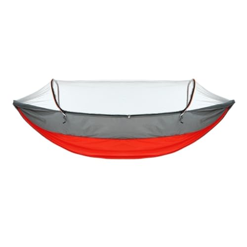 DWZXL Hängematte Tragbare Outdoor-Hängematte Mit Moskitonetz, Schnell Zu Öffnende Hängematte, Outdoor-Anti-Moskito-Schaukel, Freizeit-Hängematte Outdoor Hängematte(Red) von DWZXL