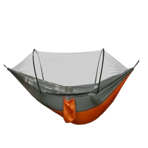 DWZXL Hängematte Vollautomatische, Schnell Öffnende Moskitonetz-Hängematte for Den Außenbereich, Einzel- Und Doppel-Camping-Moskitonetz-Hängematte Outdoor Hängematte(Orange) von DWZXL