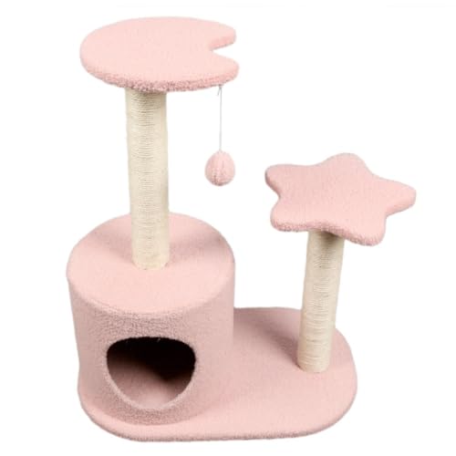 DWZXL Katzen Kletterwand Katzen-Klettergerüst, Katzen-Klettergerüst, Katzennest, Katzenbaum, Haustier-Katzennest, Katzenspielzeug, Sisal-Katzen-Sprungplattform Klettergerüst Für Katzen(Pink) von DWZXL