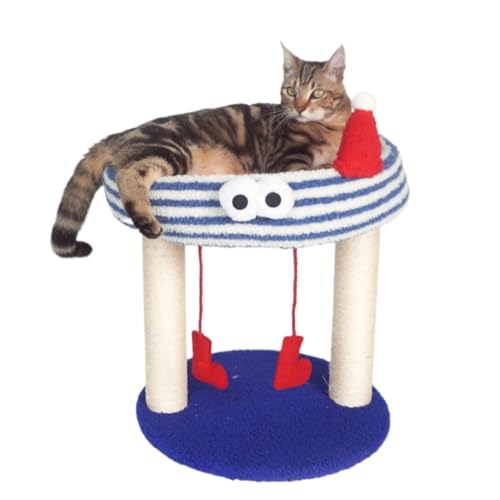 DWZXL Katzen Kletterwand Katzenklettergerüst, Katzennest, Katzenspielzeug, All-in-One-Katzenfarbe, Nicht besetzender Sisal-Katzenkratzbaum, Katzenregale Klettergerüst Für Katzen(D) von DWZXL