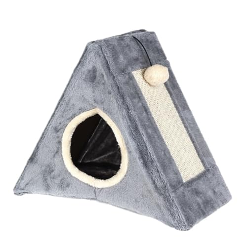 DWZXL Katzen Kletterwand Katzenklettergerüst, Kleines Cattery, Katzenkratzbrett, Integriertes Loch, Kätzchenspielzeug, Eimer, Schleifklaue, Katzennest Klettergerüst Für Katzen(G) von DWZXL