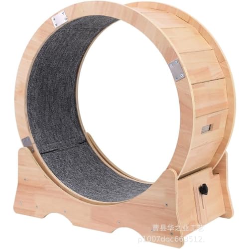 DWZXL Katzenrad Katzenlaufband, Leiserolle Katzensport Laufrolle, Lauflernspielzeug Aus Holz, Katzenlaufband Katzenkrallen Kratzbrett Cat Wheel von DWZXL