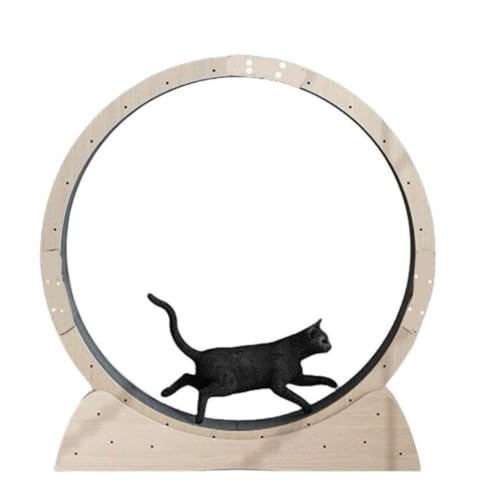 DWZXL Katzenrad Laufband for Katzen, Rollentrommel, leise, Massivholz, Klettergerüst for Katzen, Übung, Gehen, Fitness, Hundelaufrad, Spielzeug Cat Wheel(L) von DWZXL