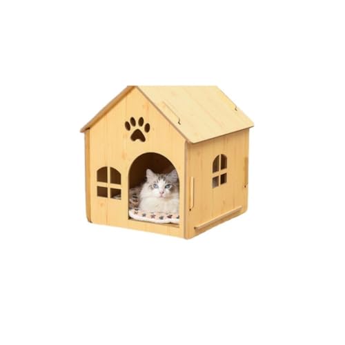 DWZXL katzenhaus Indoor Hundehütte, Katzenhütte, Zwinger, Vier-Jahreszeiten-Katzenvilla, Schlafmatte, Heimtierbedarf, Abnehmbarer und waschbarer Zwinger Katzenkäfig(B1,M) von DWZXL