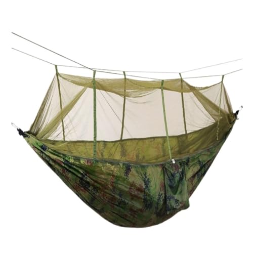 Hängematte Moskitonetz Hängematte Doppel Outdoor Anti-Moskito Fallschirm Stoff Schaukel Outdoor Schlafen Hängen Baum Camping Outdoor Hängematte(A) von DWZXL