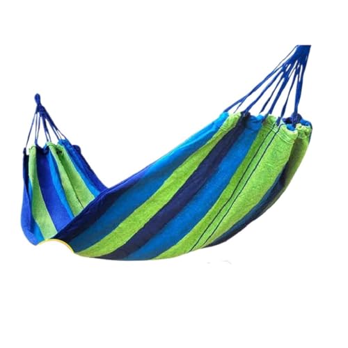 Hängematte Outdoor Camping Canvas Hammock Outdoor Supplies Hammock Double Thick Camping Hammock Parachute Hammock Outdoor Hängematte(Blue,L) von DWZXL