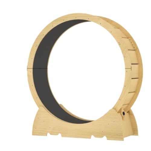 Katzenrad Laufband for Katzen aus Holz, rund, aus Massivholz, for Gewichtsverlust, Fitness, Katzenspielzeug, Klettergerüst for Katzen Cat Wheel(A,L) von DWZXL